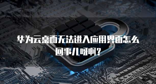 华为云桌面无法进入应用界面怎么回事儿呀啊?
