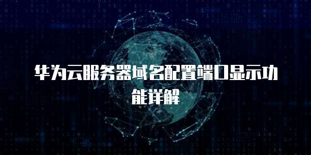 华为云服务器域名配置端口显示功能详解