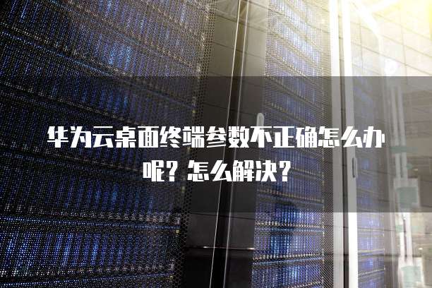 华为云桌面终端参数不正确怎么办呢？怎么解决？
