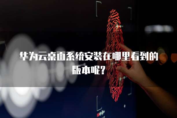 华为云桌面系统安装在哪里看到的版本呢?