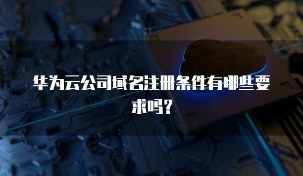 华为云公司域名注册条件有哪些要求吗？