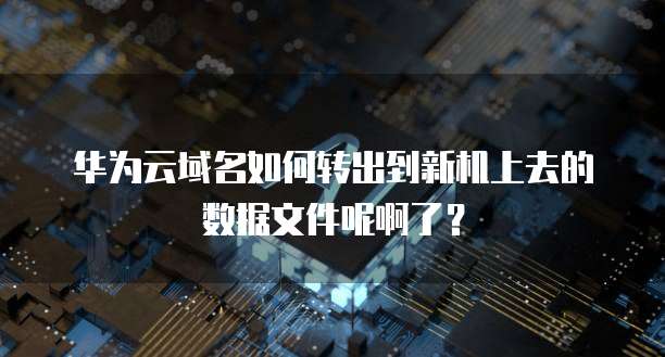 华为云域名如何转出到新机上去的数据文件呢啊了?