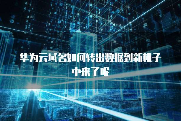 华为云域名如何转出数据到新机子中来了呢