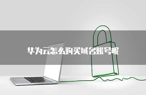 华为云怎么购买域名账号呢