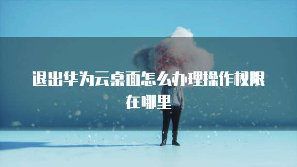 退出华为云桌面怎么办理操作权限在哪里