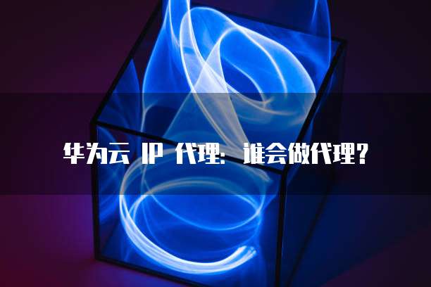华为云 IP 代理:谁会做代理?