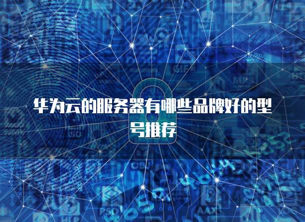 华为云的服务器有哪些品牌好的型号推荐