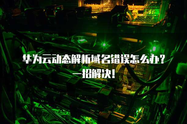华为云动态解析域名错误怎么办?一招解决!