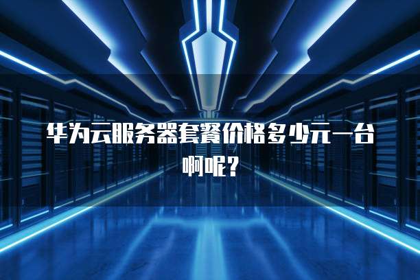华为云服务器套餐价格多少元一台啊呢?