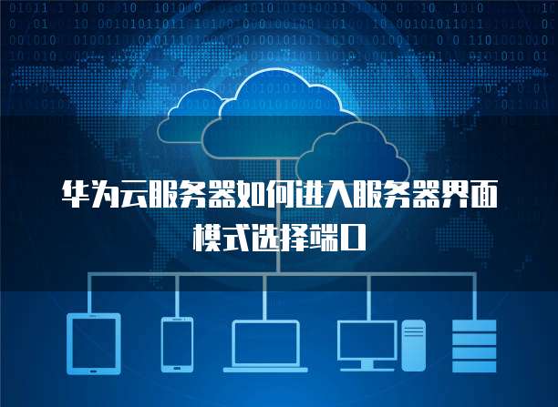 华为云服务器如何进入服务器界面模式选择端口