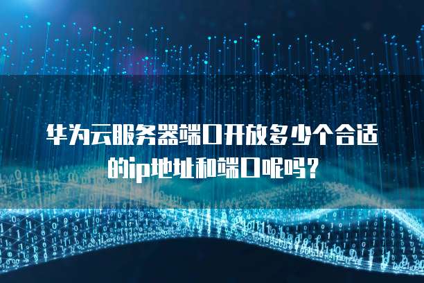 华为云服务器端口开放多少个合适的ip地址和端口呢吗?