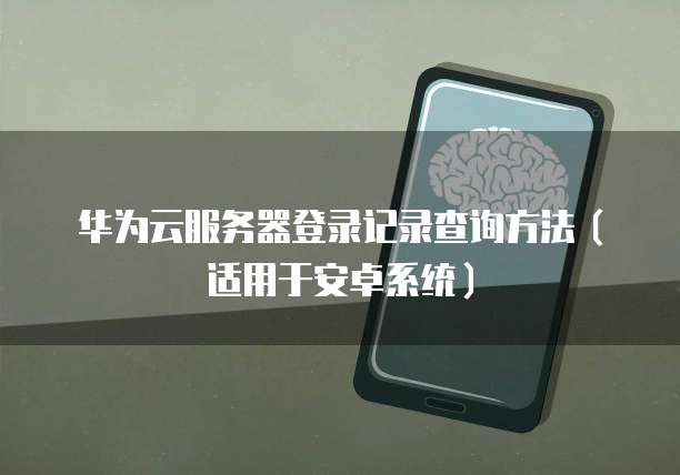 华为云服务器登录记录查询方法（适用于安卓系统）