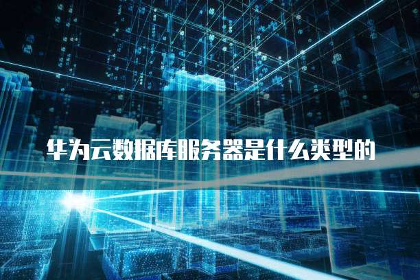 华为云数据库服务器是什么类型的