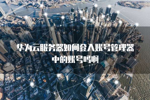 华为云服务器如何登入账号管理器中的账号吗啊