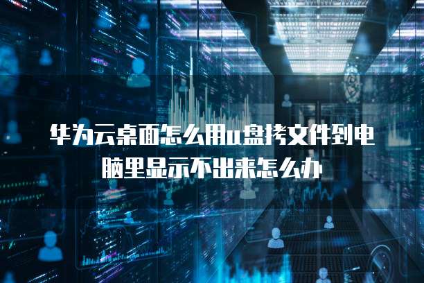 华为云桌面怎么用u盘拷文件到电脑里显示不出来怎么办
