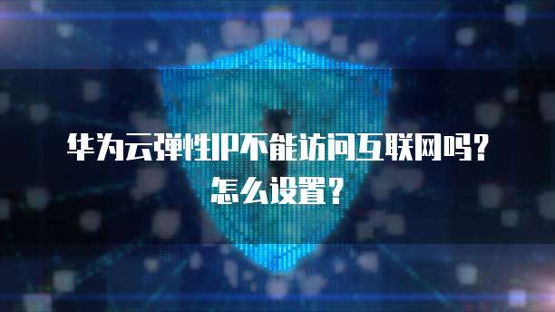 华为云弹性IP不能访问互联网吗?怎么设置?