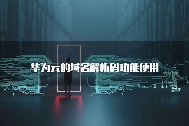 华为云的域名解析码功能使用