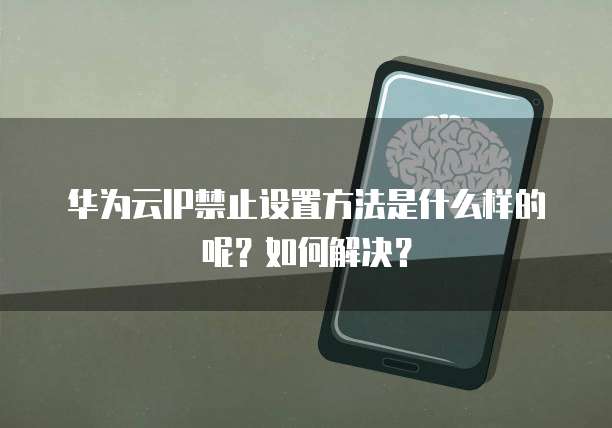 华为云IP禁止设置方法是什么样的呢?如何解决?