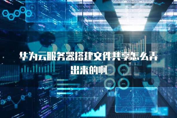 华为云服务器搭建文件共享怎么弄出来的啊