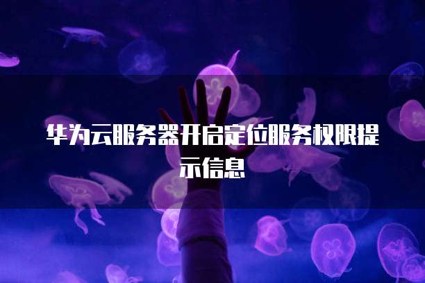 华为云服务器开启定位服务权限提示信息