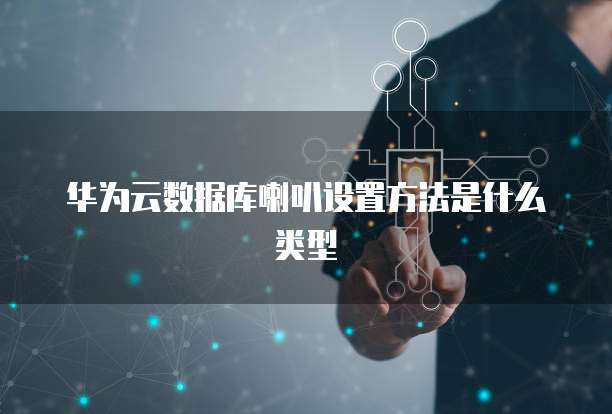 华为云数据库喇叭设置方法是什么类型