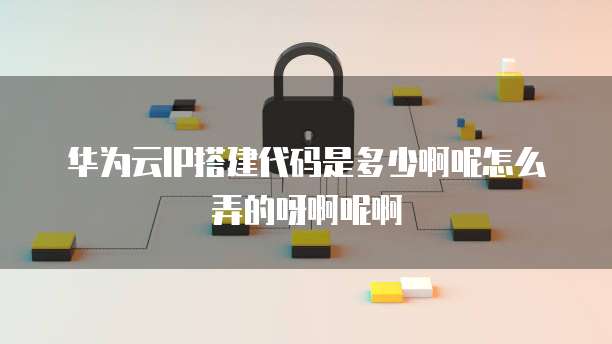 华为云IP搭建代码是多少啊呢怎么弄的呀啊呢啊