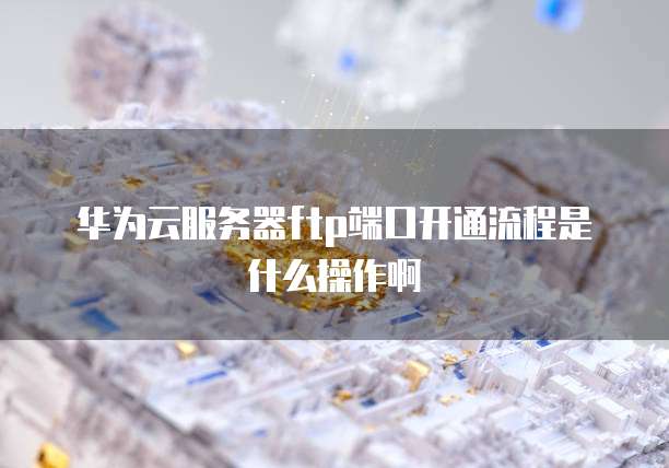 华为云服务器ftp端口开通流程是什么操作啊