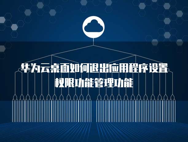 华为云桌面如何退出应用程序设置权限功能管理功能