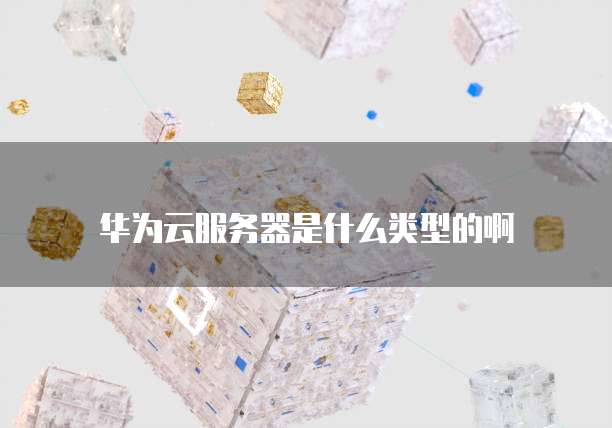 华为云服务器是什么类型的啊