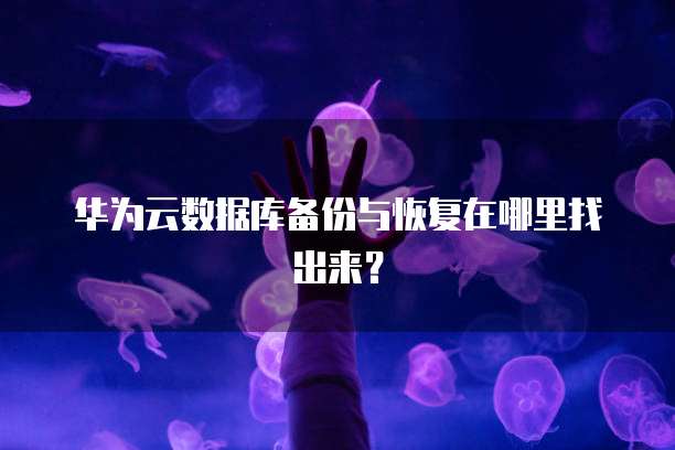 华为云数据库备份与恢复在哪里找出来?