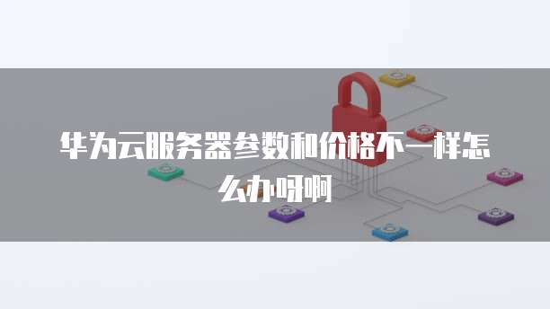 华为云服务器参数和价格不一样怎么办呀啊