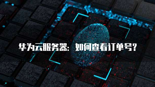 华为云服务器:如何查看订单号?