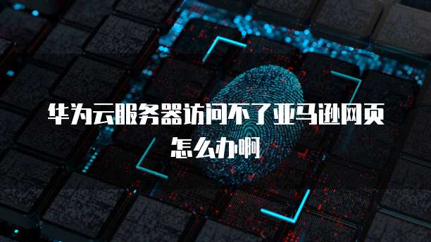华为云服务器访问不了亚马逊网页怎么办啊