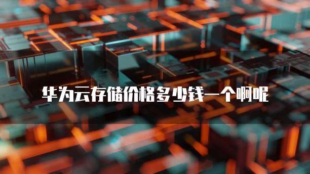 华为云存储价格多少钱一个啊呢