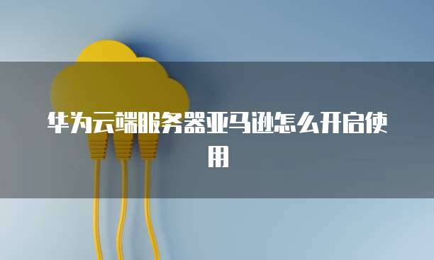 华为云端服务器亚马逊怎么开启使用