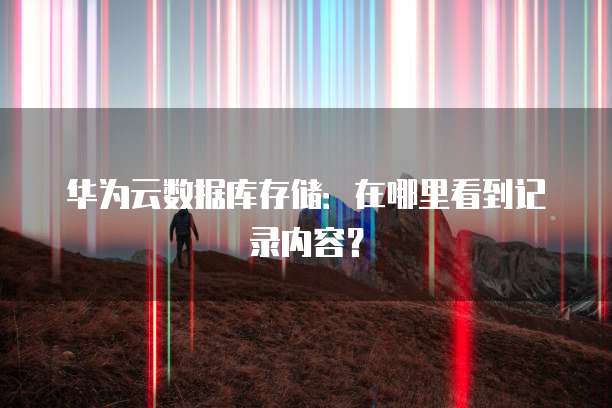 华为云数据库存储:在哪里看到记录内容?