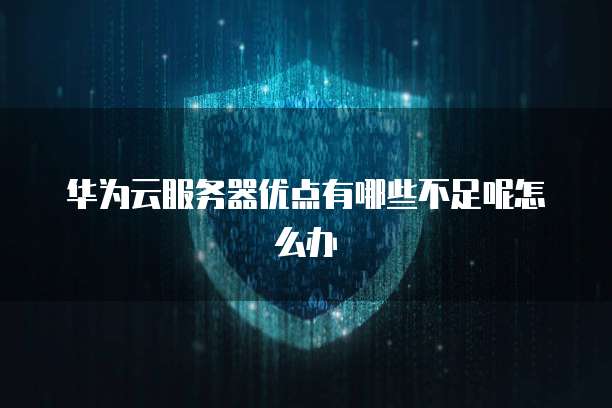 华为云服务器优点有哪些不足呢怎么办
