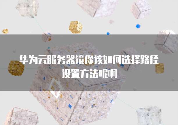 华为云服务器镜像该如何选择路径设置方法呢啊