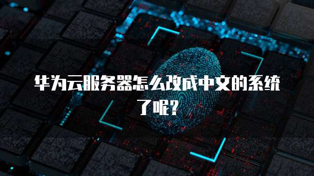 华为云服务器怎么改成中文的系统了呢?