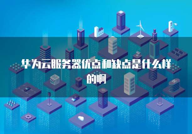 华为云服务器优点和缺点是什么样的啊