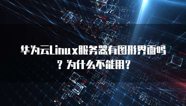 华为云Linux服务器有图形界面吗？为什么不能用？