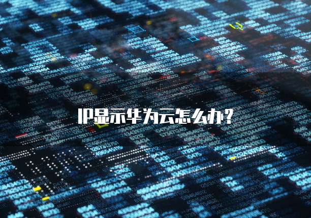 IP显示华为云怎么办？