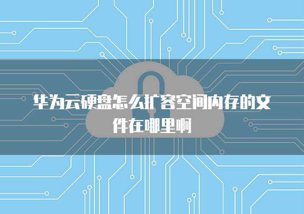华为云硬盘怎么扩容空间内存的文件在哪里啊