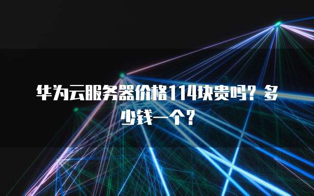 华为云服务器价格114块贵吗?多少钱一个?