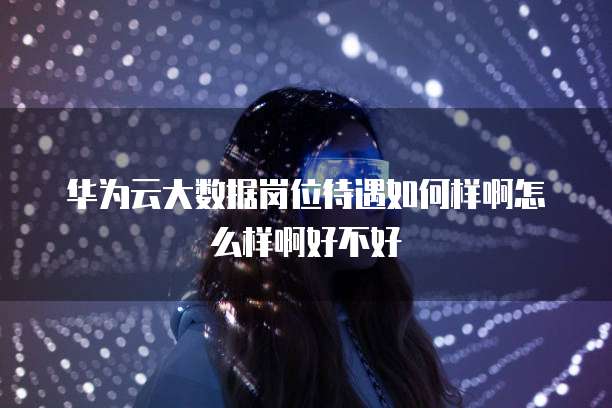 华为云大数据岗位待遇如何样啊怎么样啊好不好