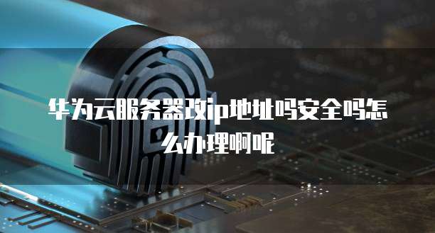 华为云服务器改ip地址吗安全吗怎么办理啊呢