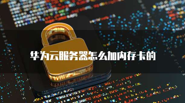 华为云服务器怎么加内存卡的