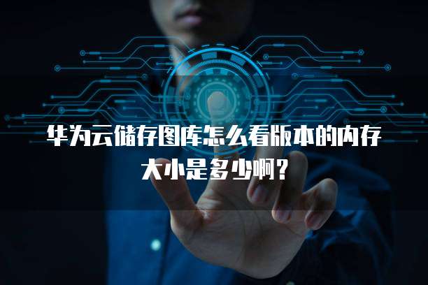 华为云储存图库怎么看版本的内存大小是多少啊?