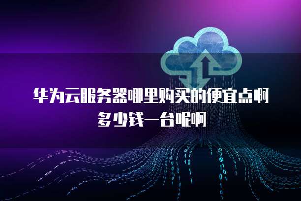 华为云服务器哪里购买的便宜点啊多少钱一台呢啊