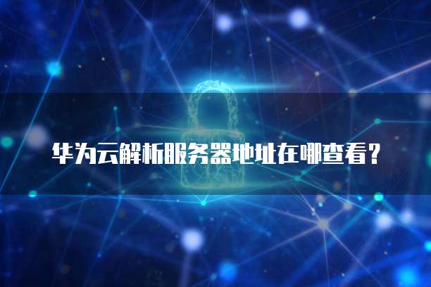 华为云解析服务器地址在哪查看?